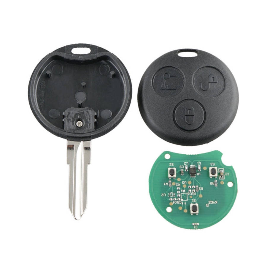 Straight Car Key Tip Embryo 433.92 Frequency for Mercedes-Benz Smart 3-button, For Mercedes-Benz ...