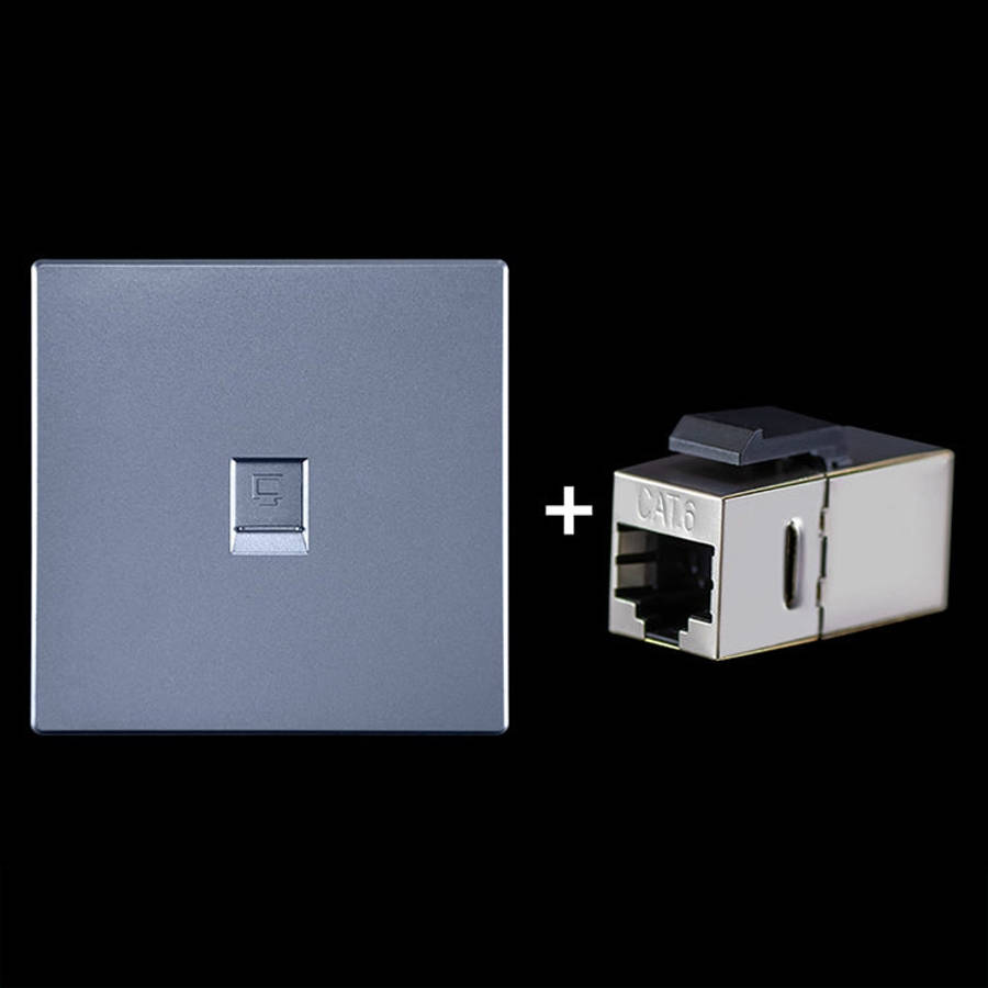 CAT.6 Shielded Pass-through Network Module, Single Port Panel + Shielded Pass-through, Single Por...