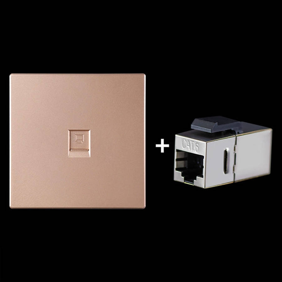 CAT.6 Shielded Pass-through Network Module, Single Port Panel + Shielded Pass-through, Single Por...