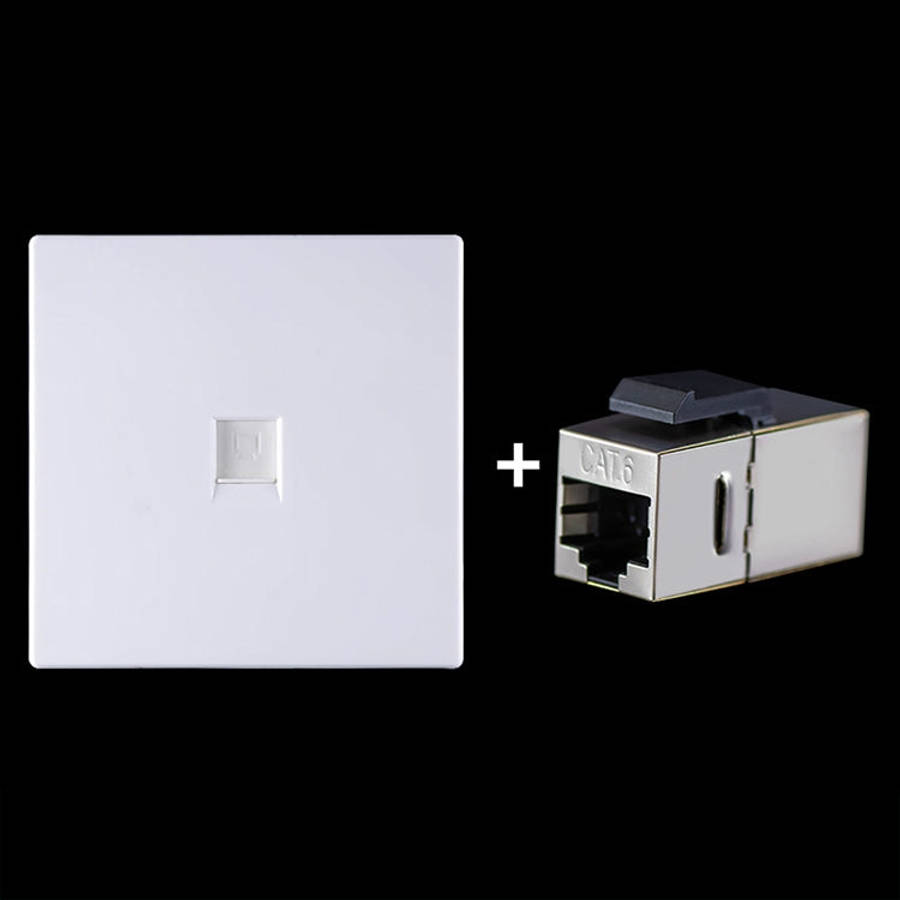 CAT.6 Shielded Pass-through Network Module, Single Port Panel + Shielded Pass-through, Single Por...