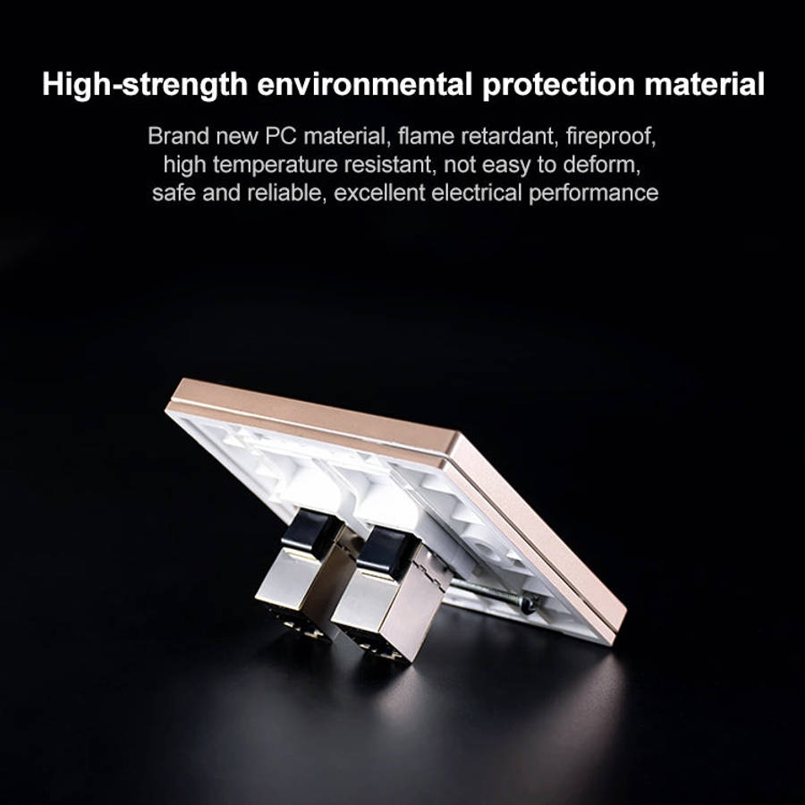 CAT.6 Shielded Pass-through Network Module, Single Port Panel + Shielded Pass-through, Single Por...