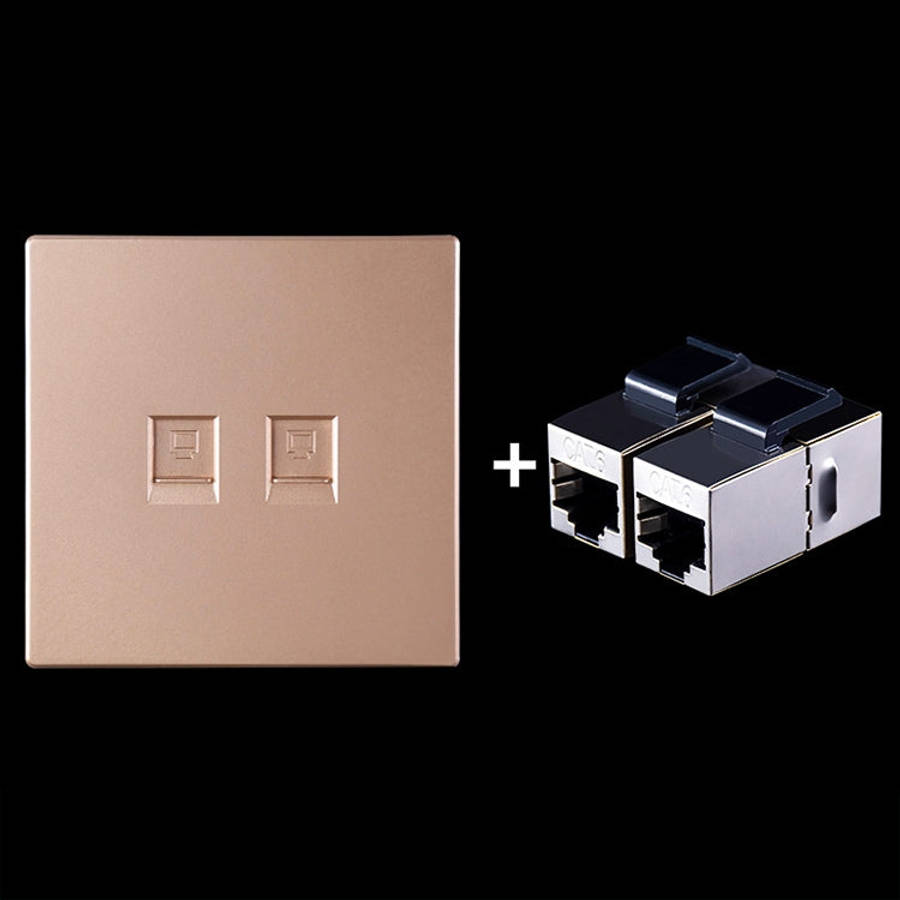 CAT.6 Shielded Pass-through Network Module, Dual Ports Panel + Shielded Pass-through, Dual Ports ...