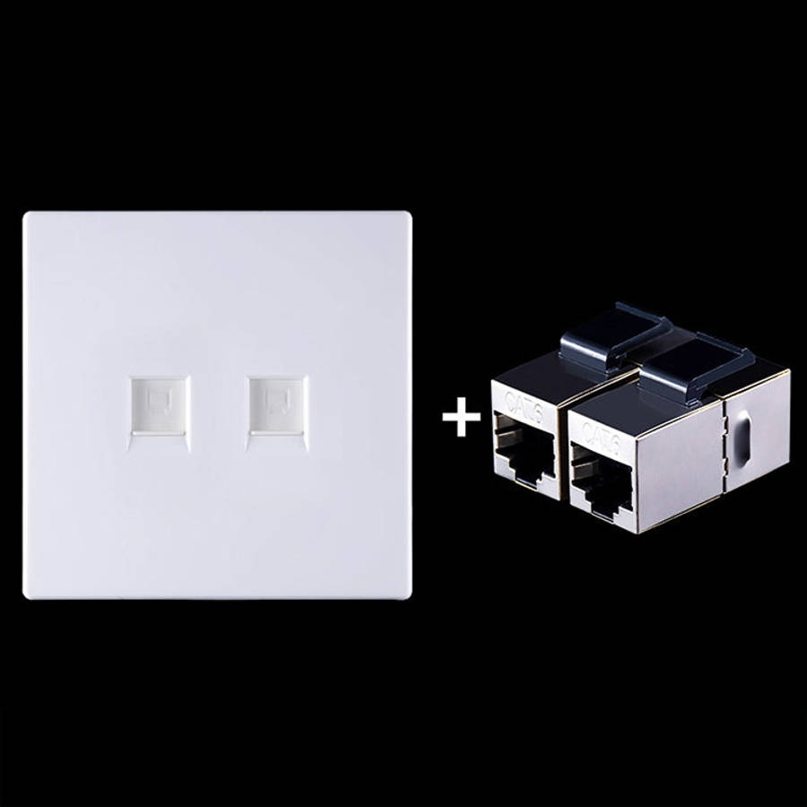 CAT.6 Shielded Pass-through Network Module, Dual Ports Panel + Shielded Pass-through, Dual Ports ...