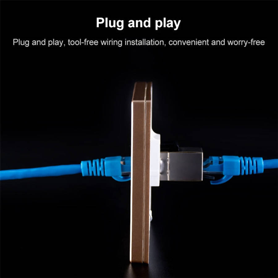 CAT.6 Shielded Pass-through Network Module, Dual Ports Panel + Shielded Pass-through, Dual Ports ...