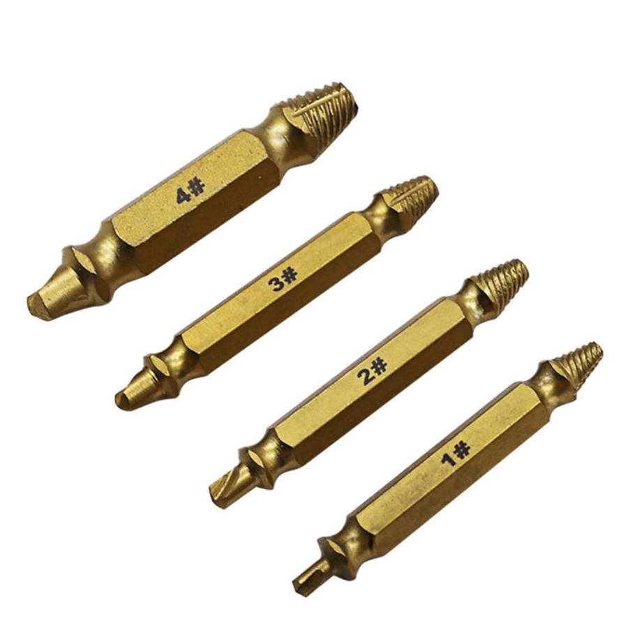 4 in 1 Screw Extractor Drill Bits Tool Broken Bolt Remover(1#, 2#, 3#, 4#), with Plastic Case, Go...