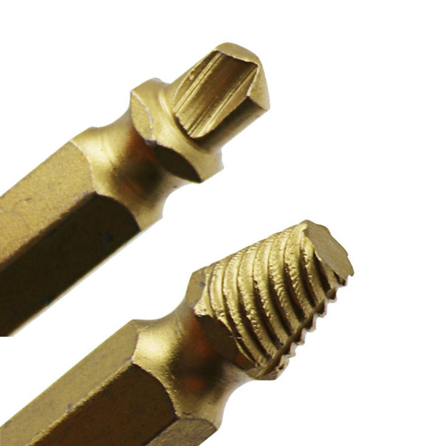 4 in 1 Screw Extractor Drill Bits Tool Broken Bolt Remover(1#, 2#, 3#, 4#), with Plastic Case, Go...