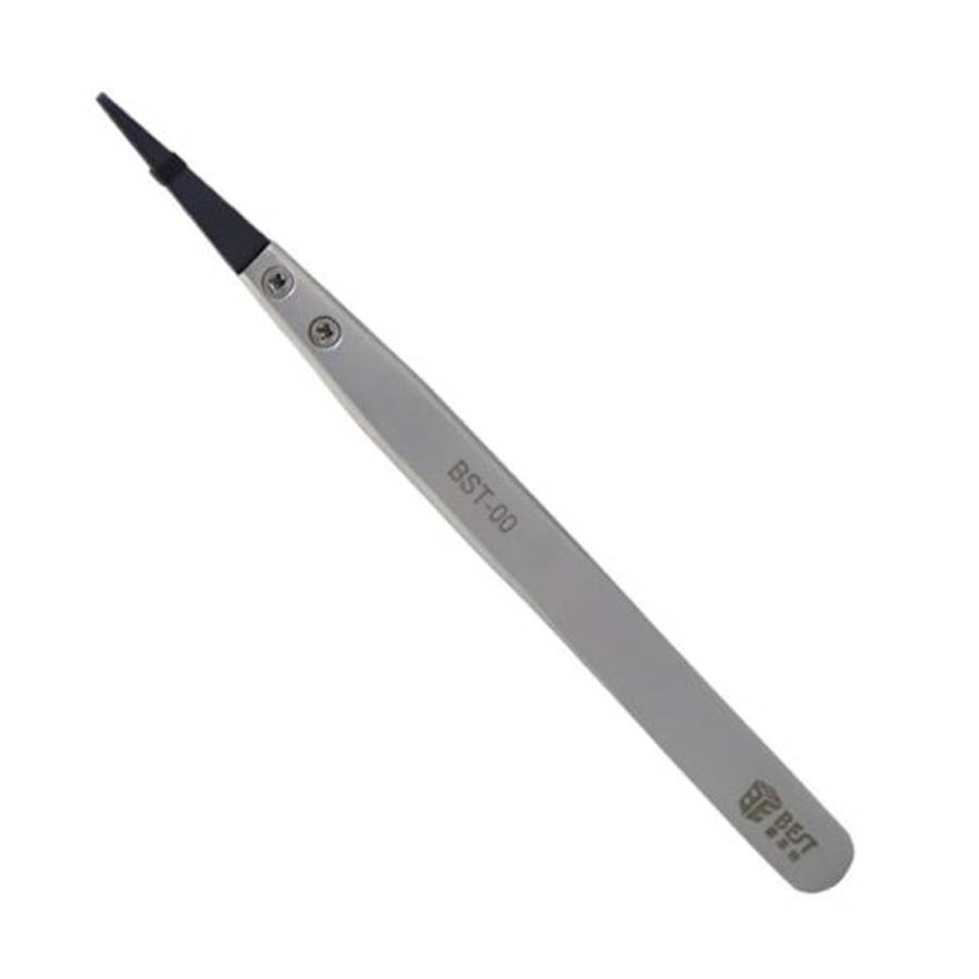 BEST BST-00 Straight Head Tweezers for Mobile Phone / Computer Repair, BST-00