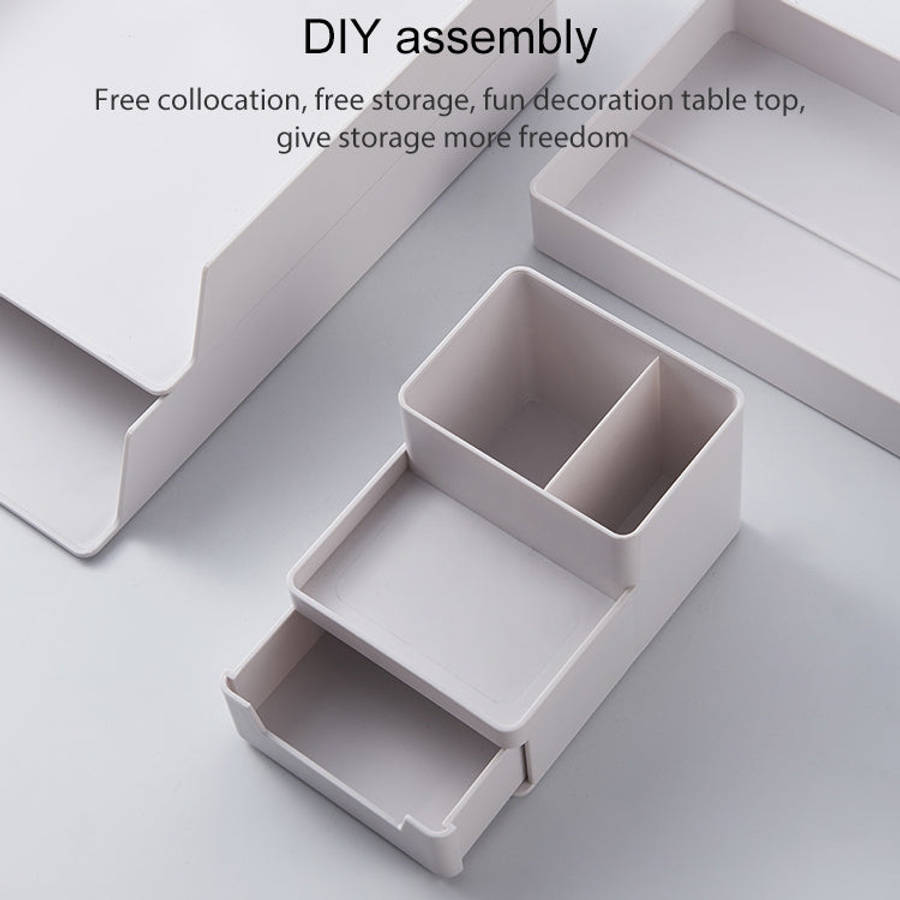 Desktop Removable A4 Assembled File Storage Box, 0115-1 (Blue Green), 0115-1 (Grey White)