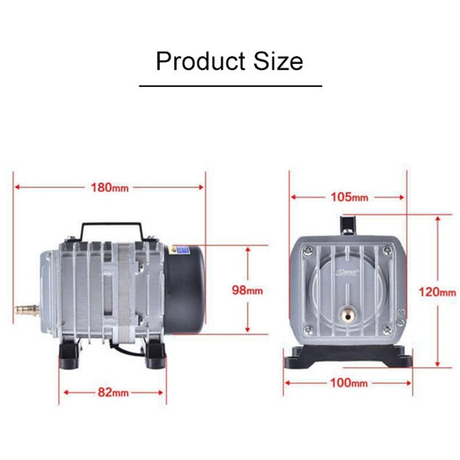 ACO-004 58W 75L/Min Electromagnetic Air Pump Compressor Seafood Fish Tank Increase Oxygen Air Flo...