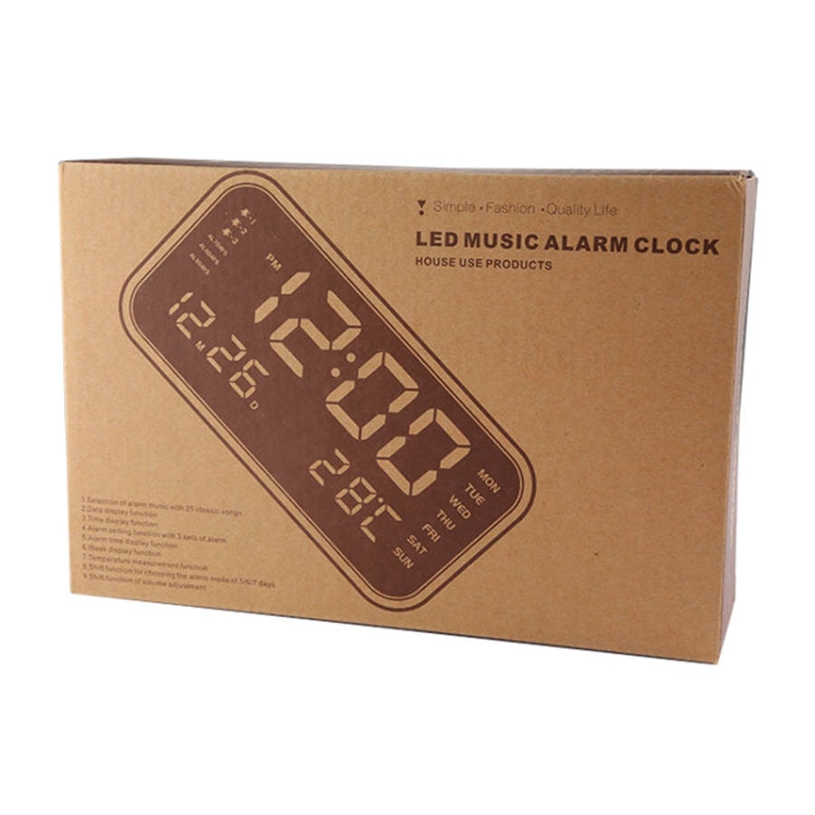 Multi-functional Large Screen LED Digital Music Alarm Clock with Time / Week / Temperature / Cale...