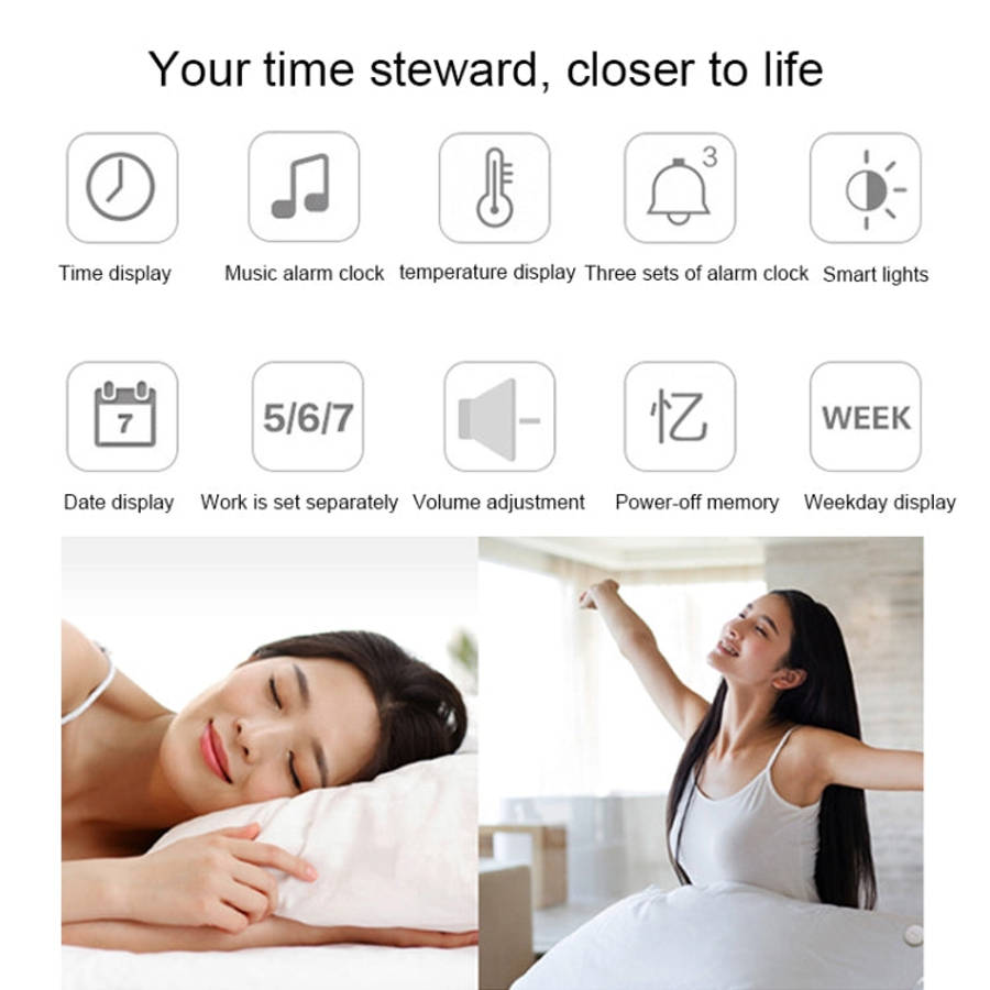 Multi-functional Large Screen LED Digital Music Alarm Clock with Time / Week / Temperature / Cale...