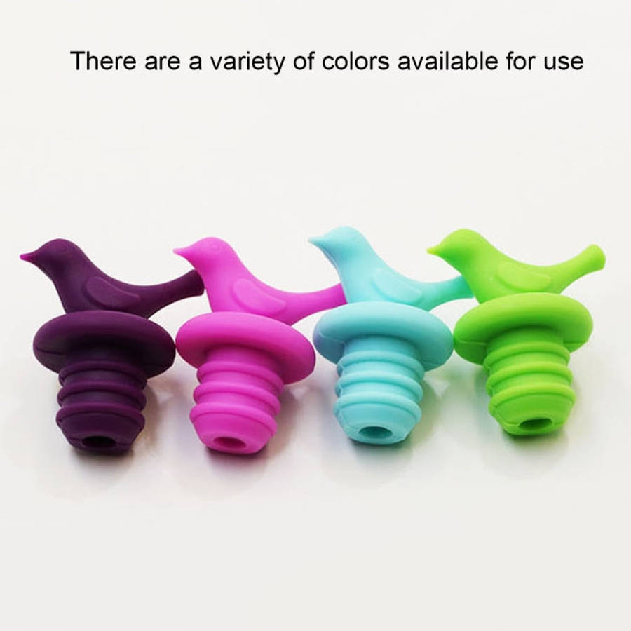 2pcs Creative Bird Style Silicone Wine Beer Condiments Bottle Stopper Random Color Delivery, 10 P...