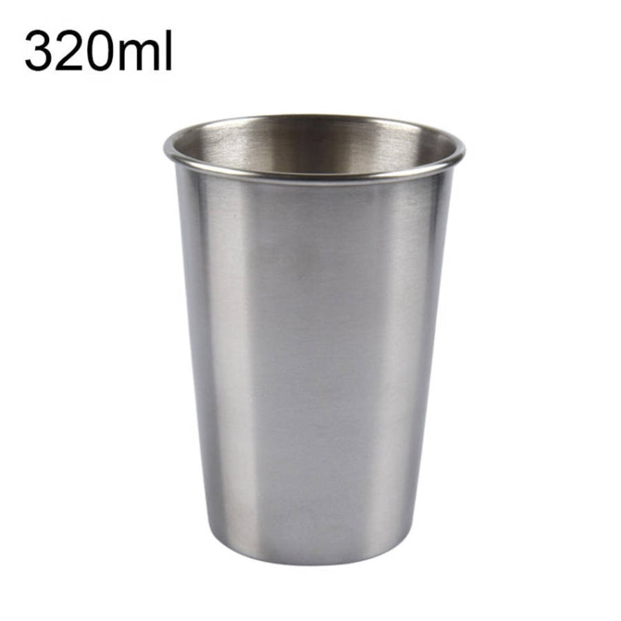 320ml Single Wall Electropolished Stainless Steel Brief Wine Cup(Silver), 320ml