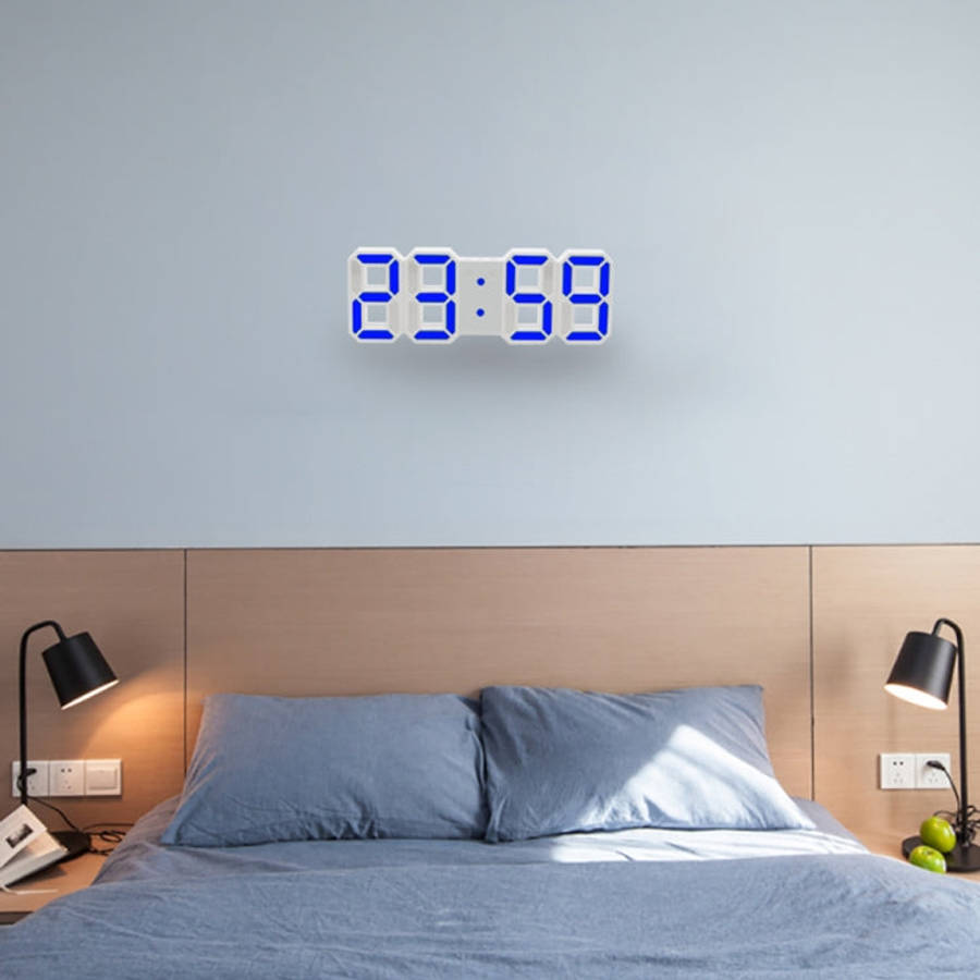 Multi-Function Large 3D LED Digital Wall Alarm Clock with Snooze Function, 12/24 Hours Display fo...