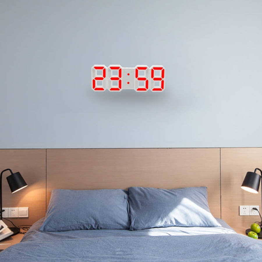 Multi-Function Large 3D LED Digital Wall Alarm Clock with Snooze Function, 12/24 Hours Display fo...