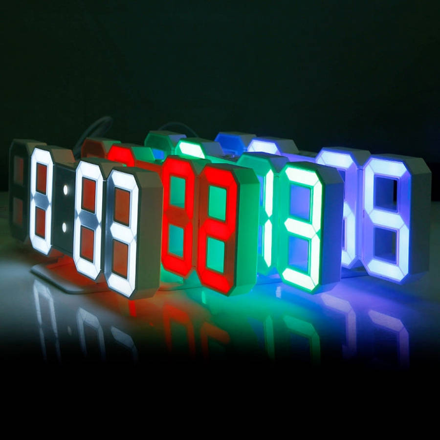 Multi-Function Large 3D LED Digital Wall Alarm Clock with Snooze Function, 12/24 Hours Display fo...