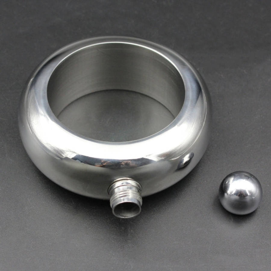 Fashion Creative 100ML Thickened Stainless Steel Bracelet Jug  3.5 Oz, Silver
