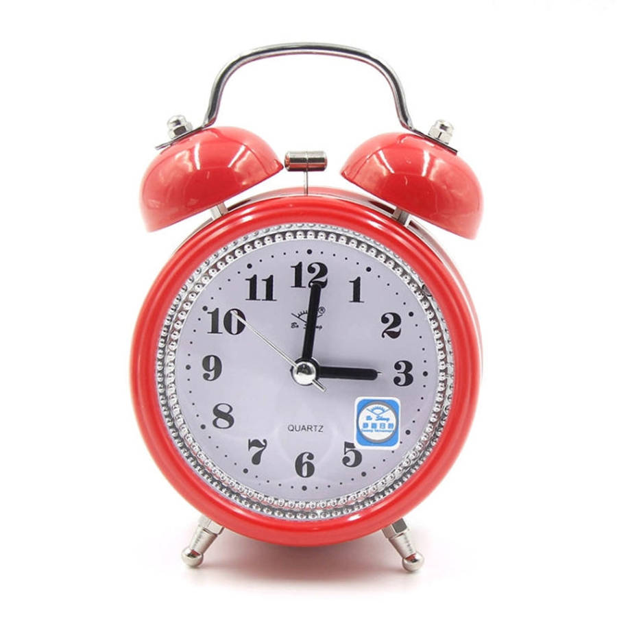 Fashion Mute Metal Alarm Clock with Night Light, Size: 12*8.5cm