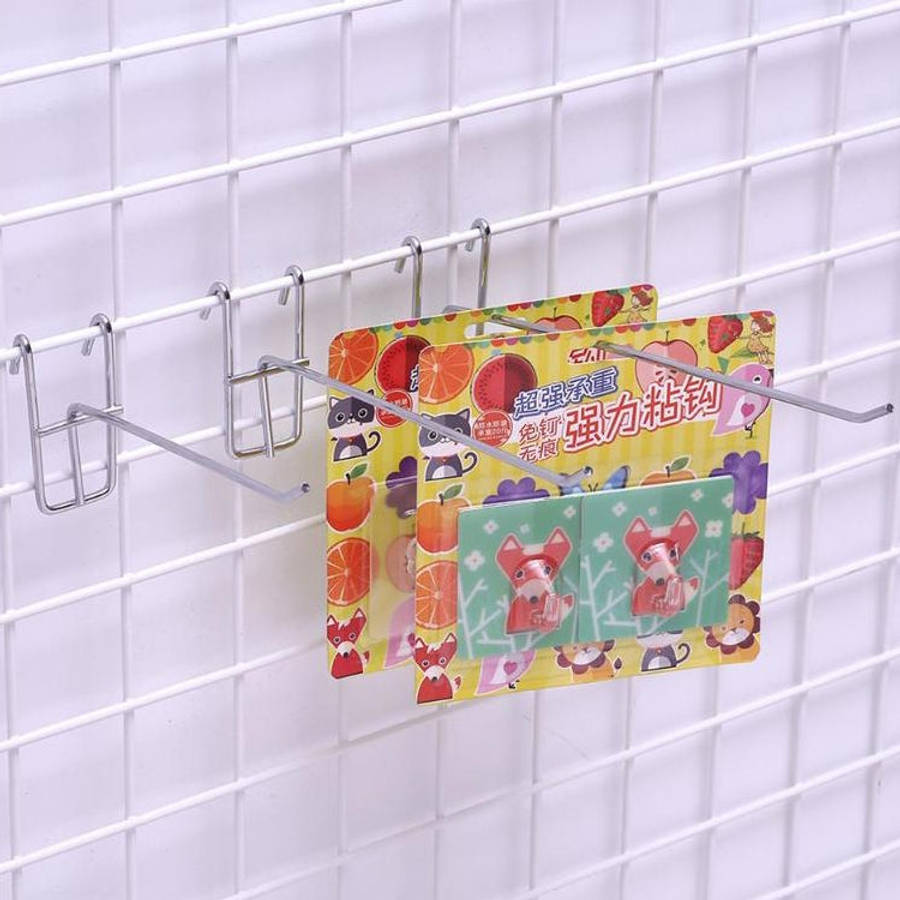 10pcs 3.5mm Supermarket Iron Grid Shelf Hook, Length: 10cm, 3.5mm  10cm