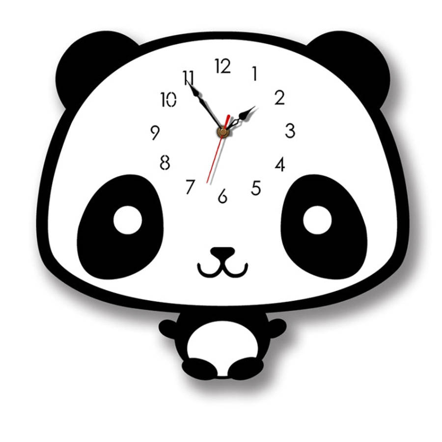 Creative Home Office Bedroom Decoration Panda Swing Acrylic Wall Clock, Panda Swing Acrylic Wall ...