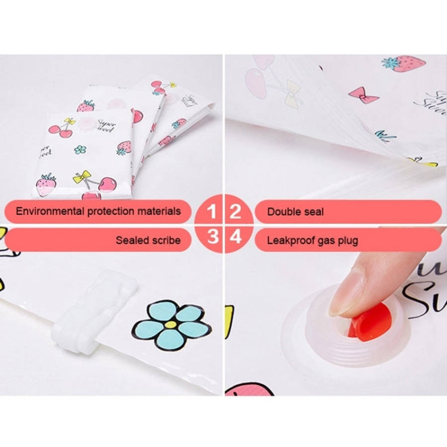 4PCS Space Saving Candy Color Pattern Vacuum Storage Bag, Explosion-proof Thinken Quilts Clothing...