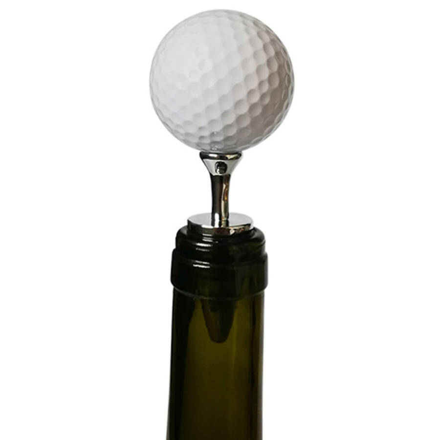 Golf + Tee Shape Red Wine Bottle Stopper, Size: 10 x 4.2cm, Golf + Tee Stopper