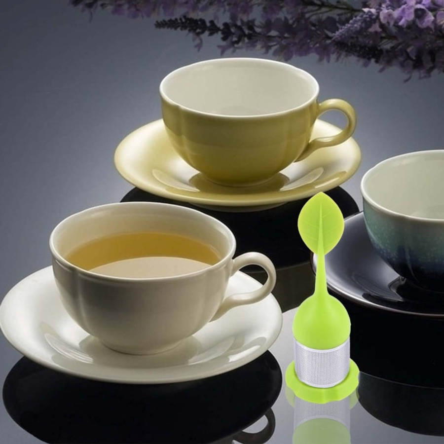 Food Grade Leaf Silicone Make Tea Bag Stainless Steel Tea Strainers, Random Color Delivery, Leaf ...