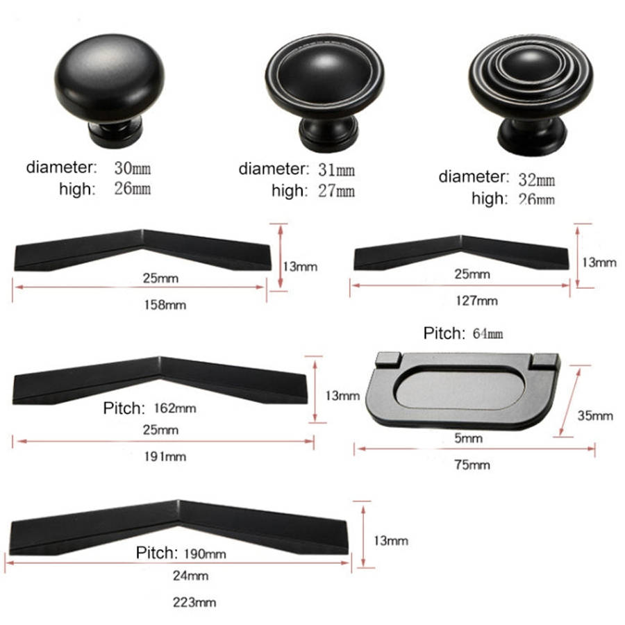 1052-64 Simple Cabinet Door Handle Drawer Wardrobe Zinc Alloy Handle, 1052-64