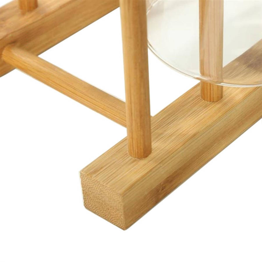 Solid Wood Dish Drip Rack Plate Holder, Size: 25.5x12x10cm, 5 Grid