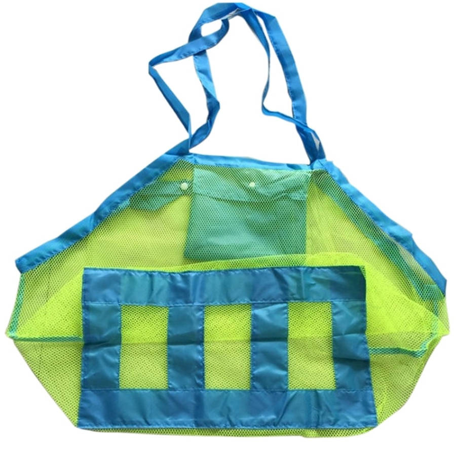 Portable Mesh Children Beach Dredging Tools Toy Quick Storage Bag Handbag, L Size