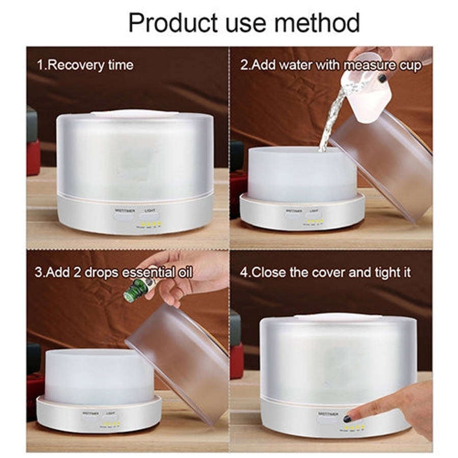 T700 Remote Control Clear White Air Humidifier Automatic Alcohol Sprayer Essential Oil Diffuser U...