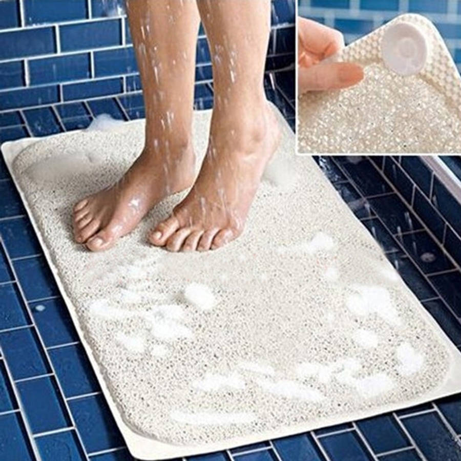 Rectangular Bathroom Bathtub Mildew Stain Resistant PVC Anti-skid Household Foot Pad Carpet, Size...