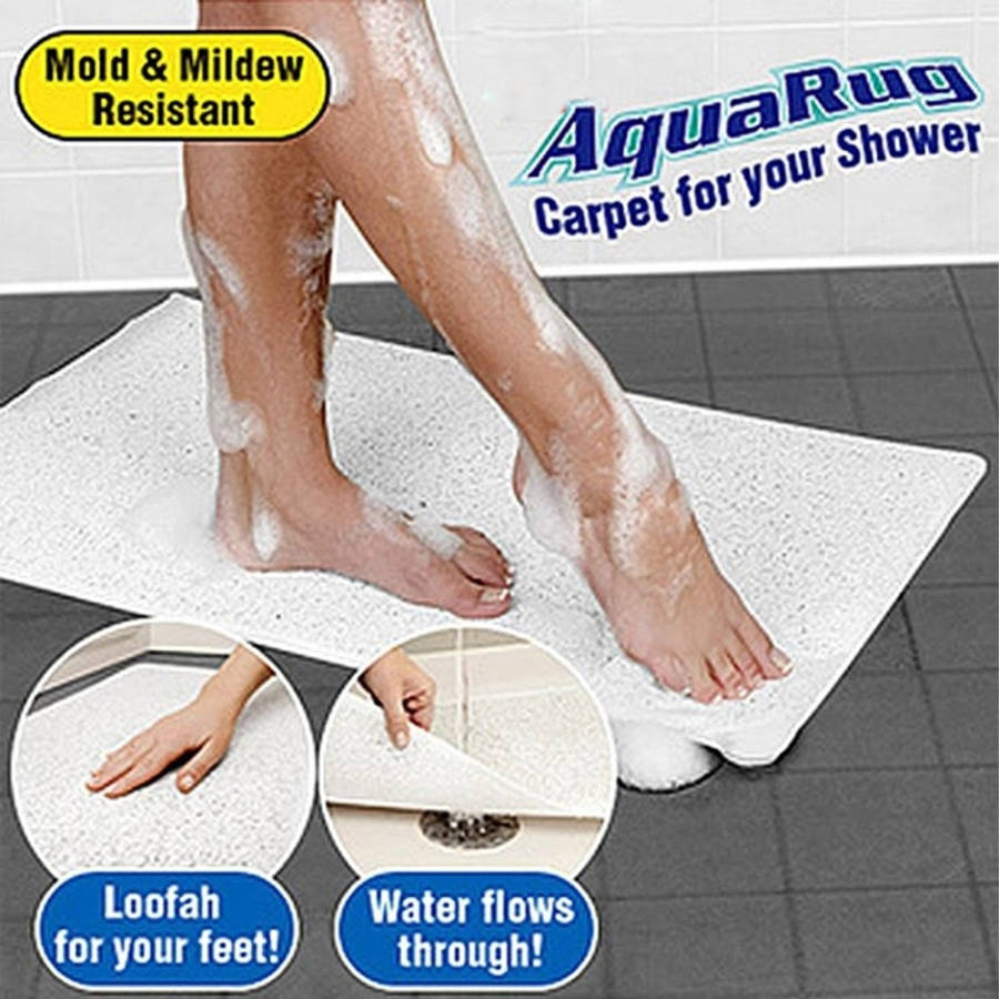 Rectangular Bathroom Bathtub Mildew Stain Resistant PVC Anti-skid Household Foot Pad Carpet, Size...
