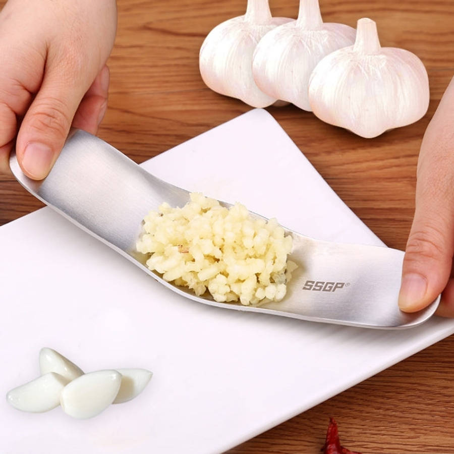 SSGP Kitchen Tool Manual 304 Stainless Steel Brushed Texture Garlic Presser, 304 Stainless Steel ...