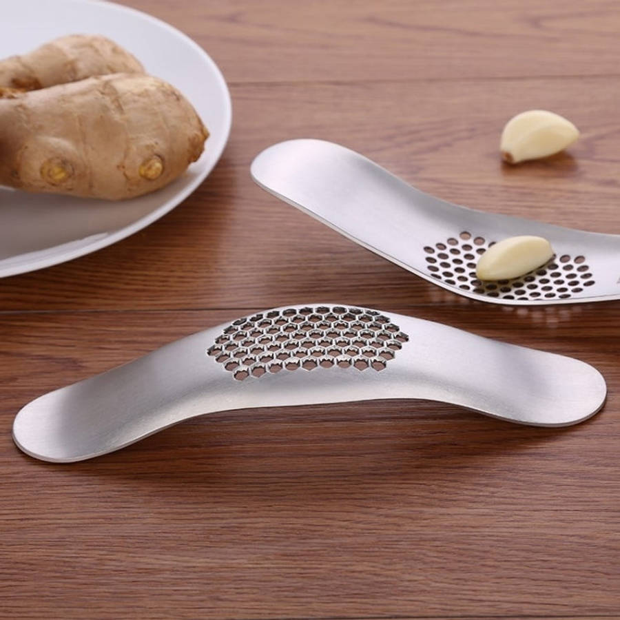 SSGP Kitchen Tool Manual 304 Stainless Steel Brushed Texture Garlic Presser, 304 Stainless Steel ...