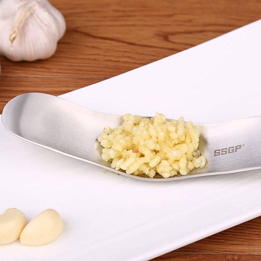 SSGP Kitchen Tool Manual 304 Stainless Steel Brushed Texture Garlic Presser, 304 Stainless Steel ...