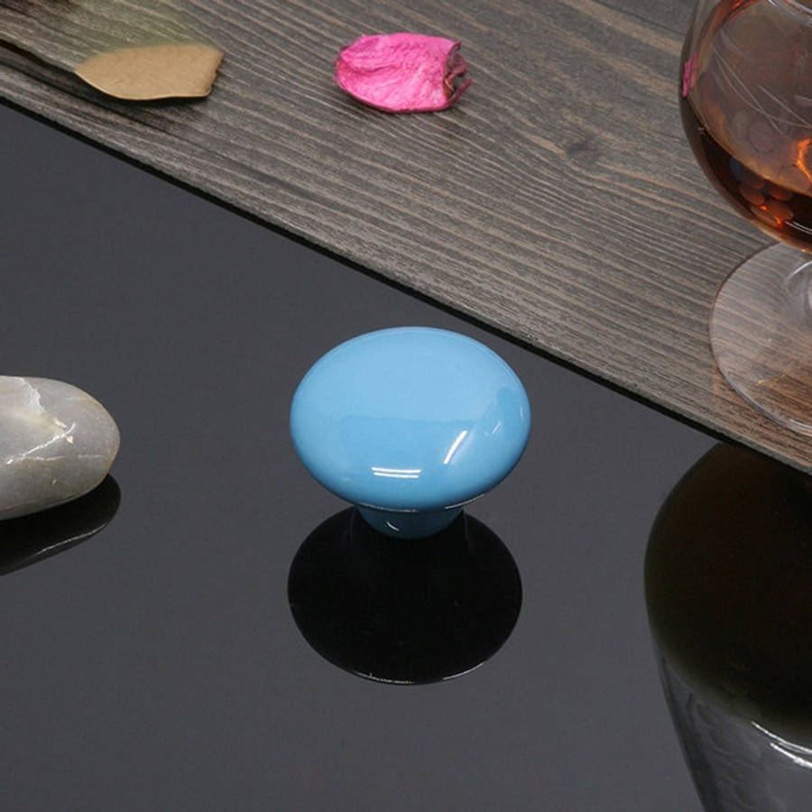38mm Modern Literary Color Glazed Ceramic Cabinet Drawer Handle