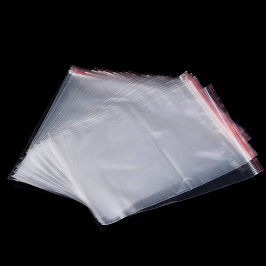 100pcs/pack PE Self Sealing Clear Zip Lock Packaging Bag, 16cm x 24cm, Custom Printing and Size a...