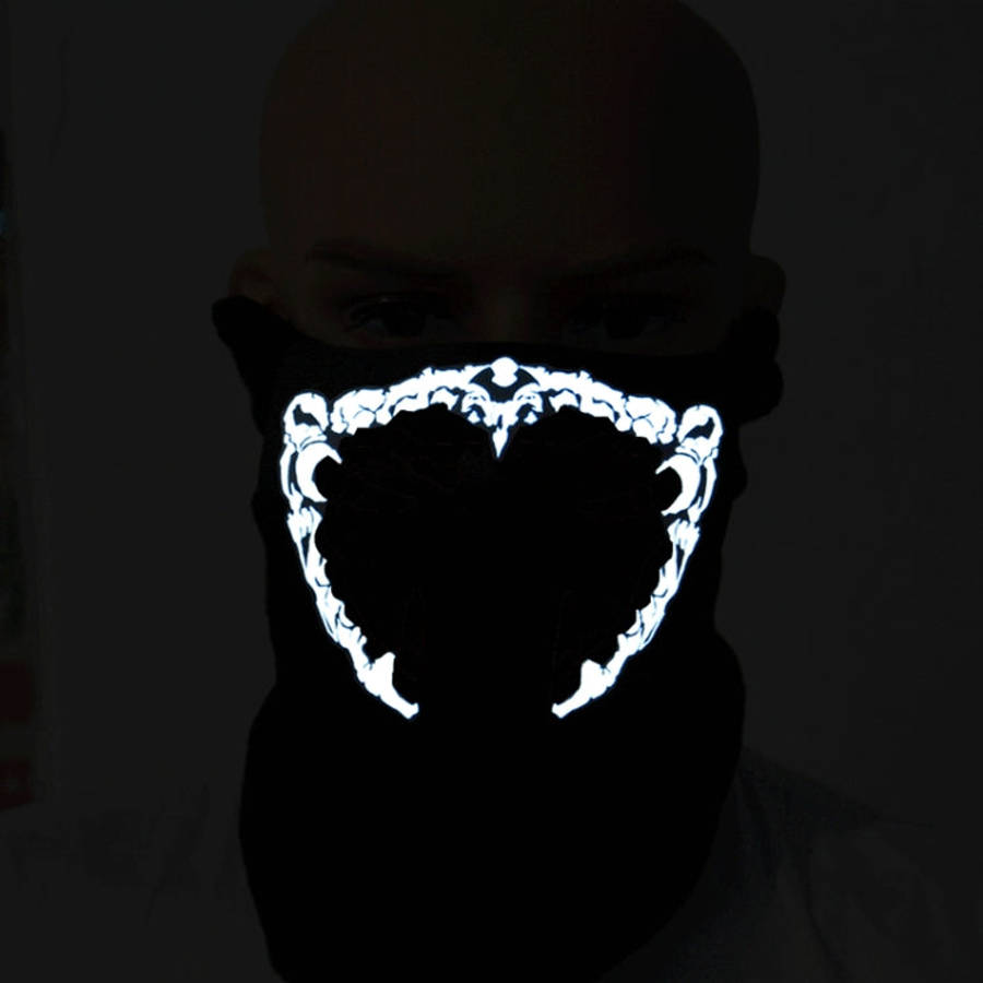 FG-FULL-01 Halloween Mask Voice Control LED Cold Light Terror Cosplay Mask, FG-FULL-01