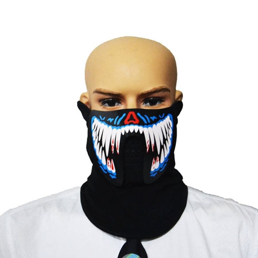 FG-MA-02 Halloween Mask Voice Control LED Cold Light Terror Cosplay Mask, FG-MA-02