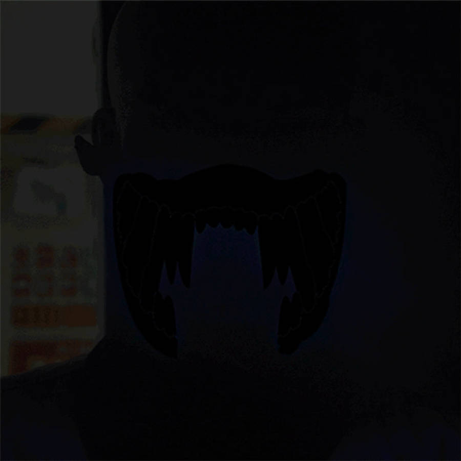 FG-MA-02 Halloween Mask Voice Control LED Cold Light Terror Cosplay Mask, FG-MA-02