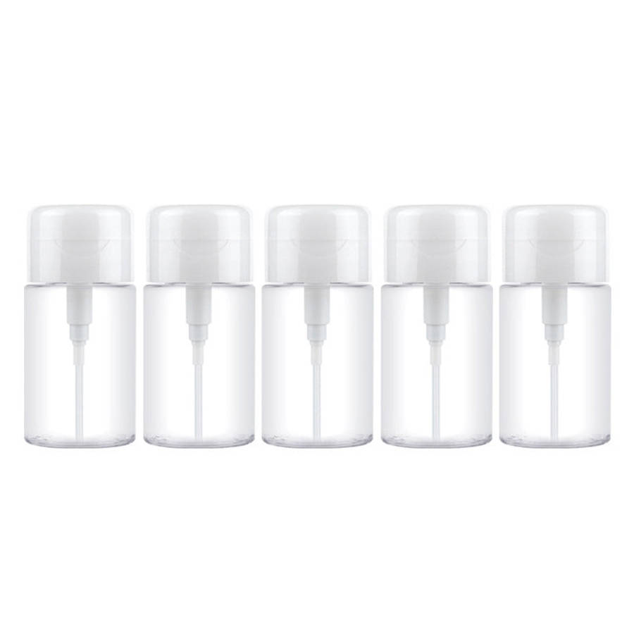 Portable Liquid Push Down Pump Dispenser Bottle Empty Plastic Bottle Container, 100ml, 100ml