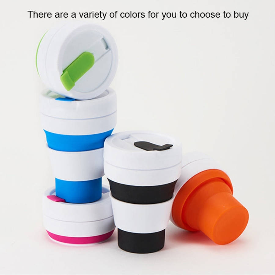 350ml Outdoor Pocket-Sized Coffee Tea Collapsible Travel Mug Silicone Cup with Lid