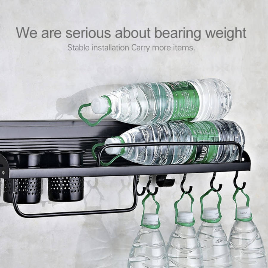 A Version 40cm 1 Cup Kitchen Multi-function Wall-mounted Condiment Storage Rack, A Version 40cm