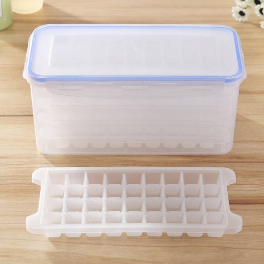 Small Square Ice Mold Trays Multi-layer Mold with Cover Ice Storage Box, 5 Layers, 5 Layers