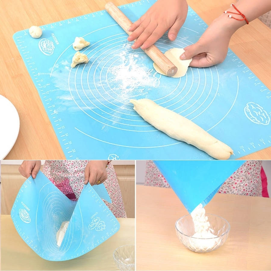 2 PCS Multi-purpose Baking Necessary Silicone Kneading Dough Pad / Flour Pad / Heat Insulation Me...
