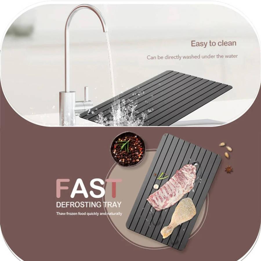 Kitchen Tool Rapid Defrosting Tray Thawing Plate Frozen Food Defrost Without Electricity, Size: 1...