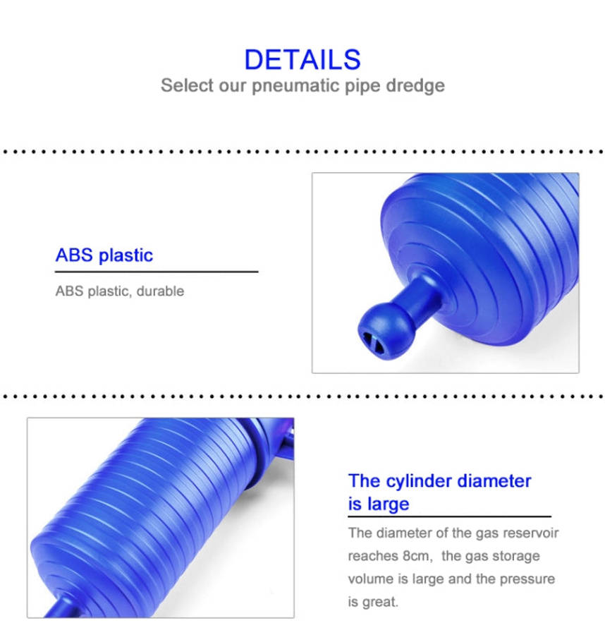 Kitchen Toilet High Pressure Drain Pipes Sinks Air Power Blaster Cleaner Plunger Clog Remover, Pr...