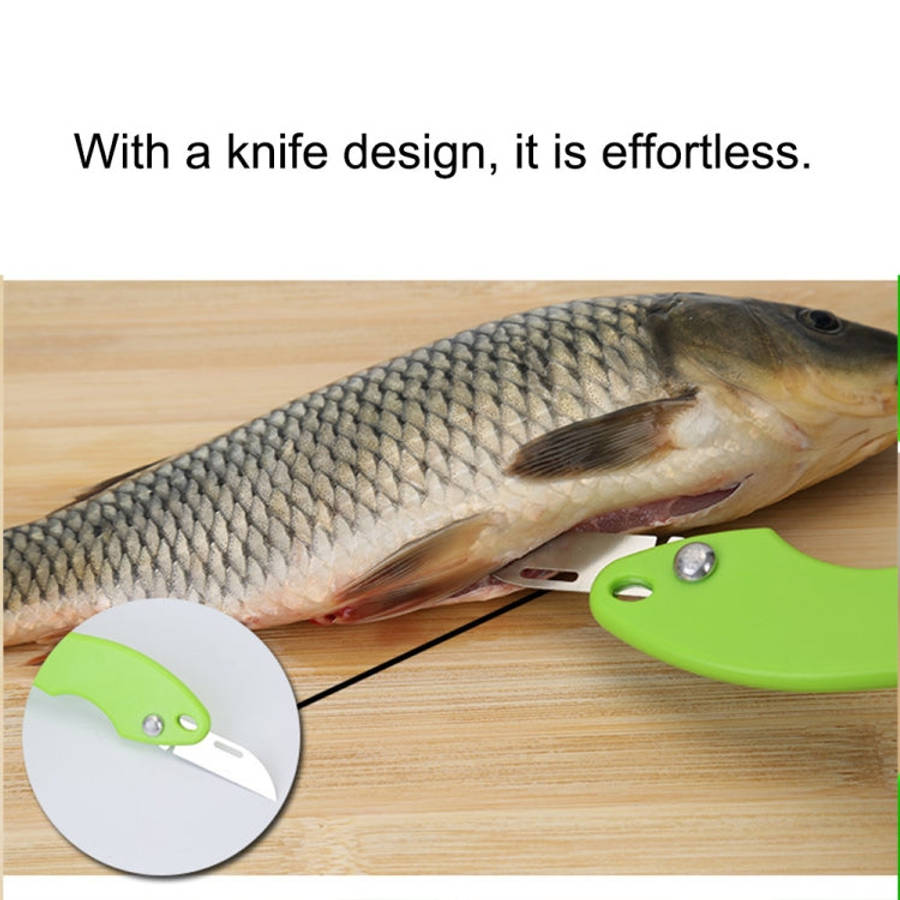 2 PCS Kitchen Essential Fish Scraper Fish Scale Planing Knife with Cover, 20x5.2cm Blue, 20x5.2cm...