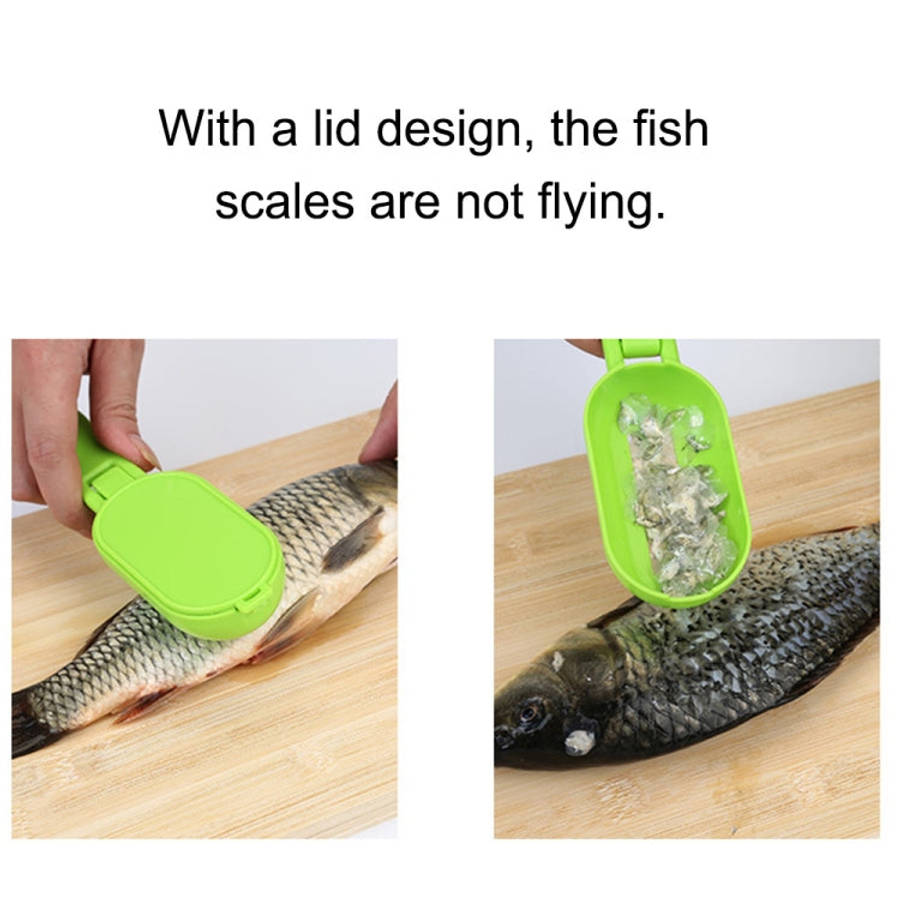2 PCS Kitchen Essential Fish Scraper Fish Scale Planing Knife with Cover, 20x5.2cm Blue, 20x5.2cm...